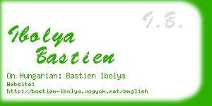 ibolya bastien business card
